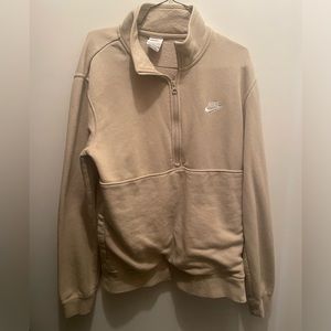 3/30$ Cream 1/2 Zip Nike Sweatshirt